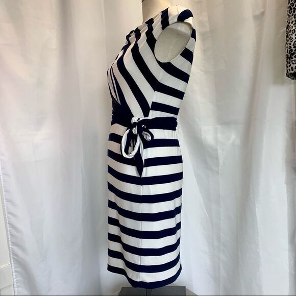 Lauren Ralph Lauren striped wrap tie dress Sz4P - Picture 3 of 10